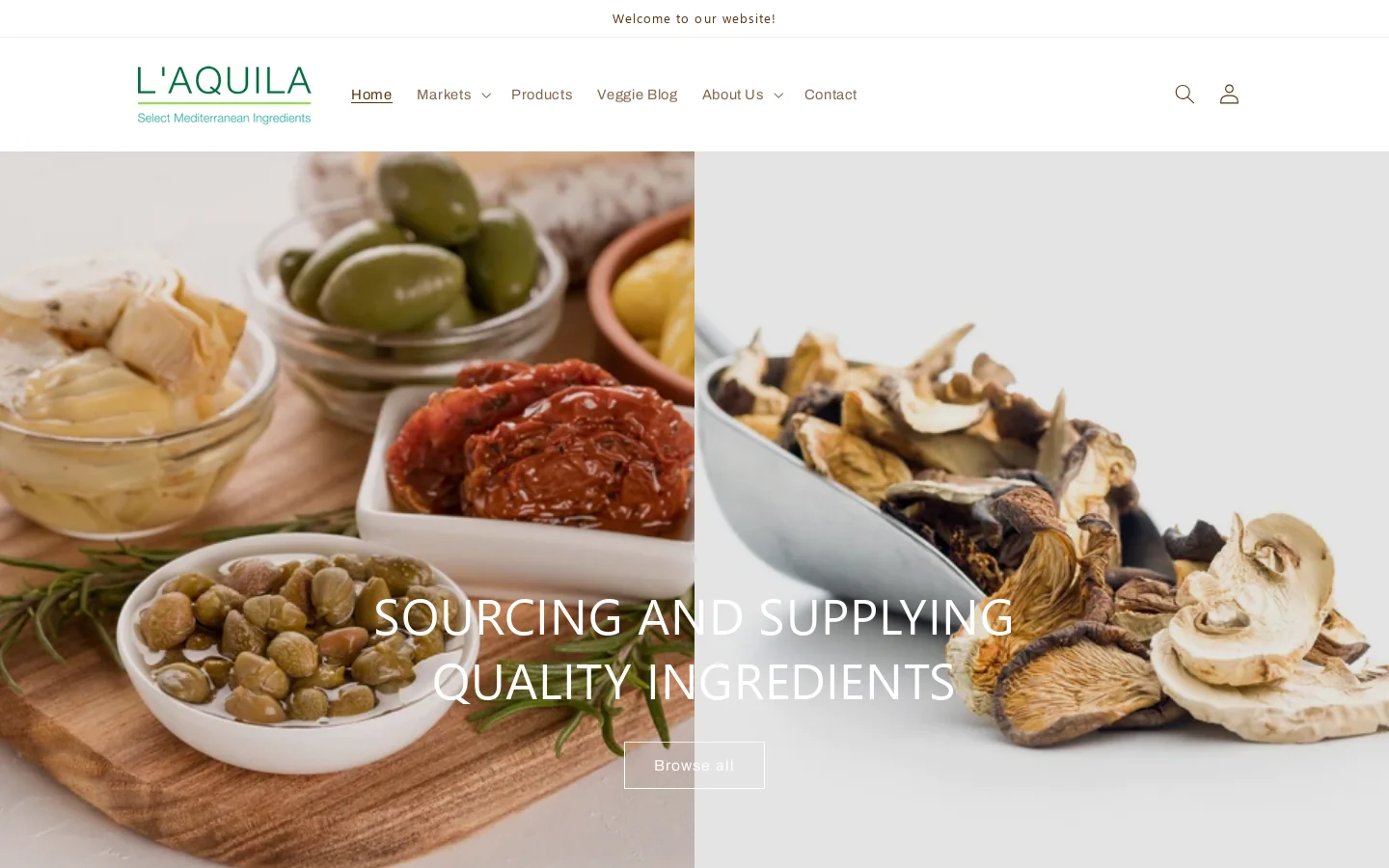 L'Aquila Homepage screenshot