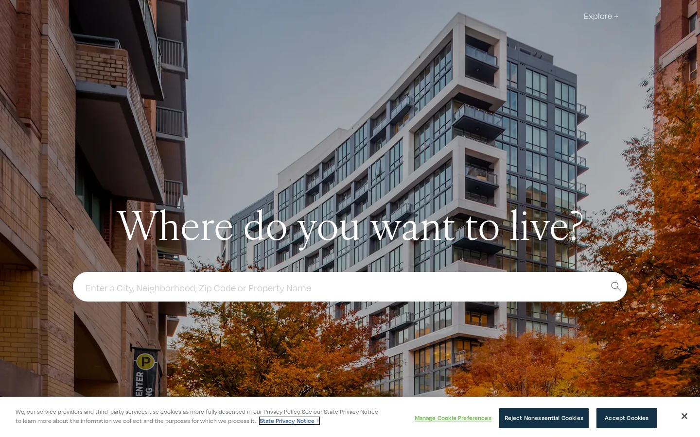 EquityApartments.com Homepage screenshot