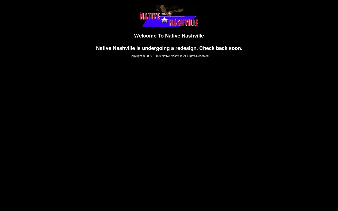 NATIVE NASHVILLE Homepage screenshot