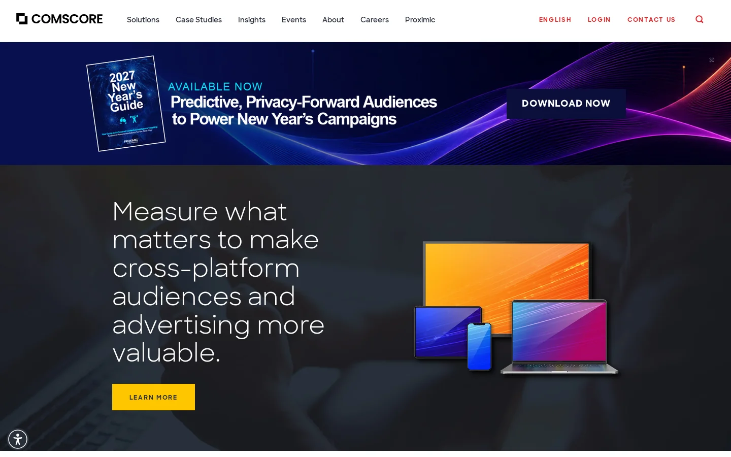 Comscore, Inc Homepage screenshot