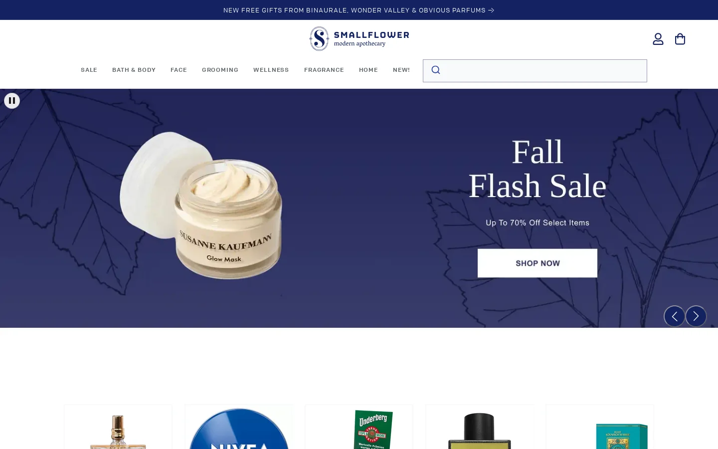 Smallflower Homepage screenshot