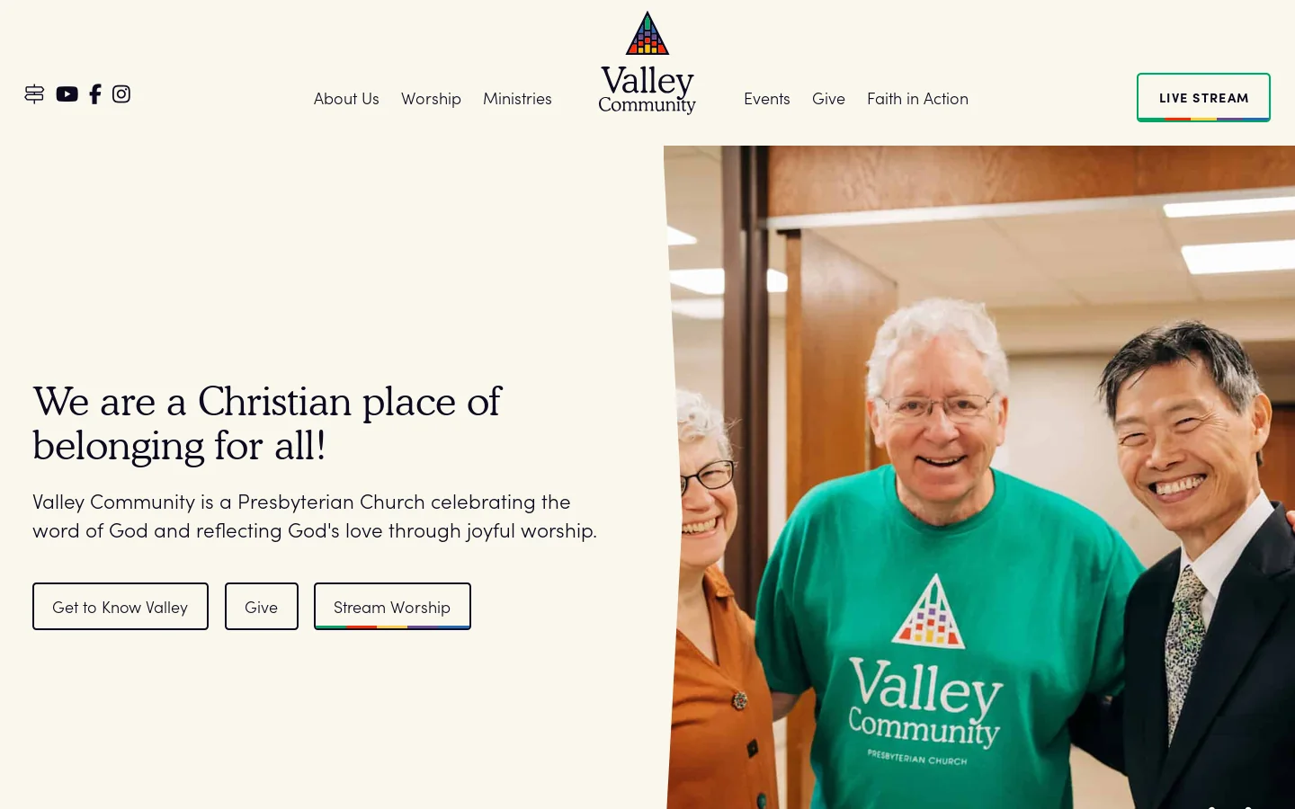 Valley Community Presbyterian Church · Golden Valley, MN Homepage screenshot