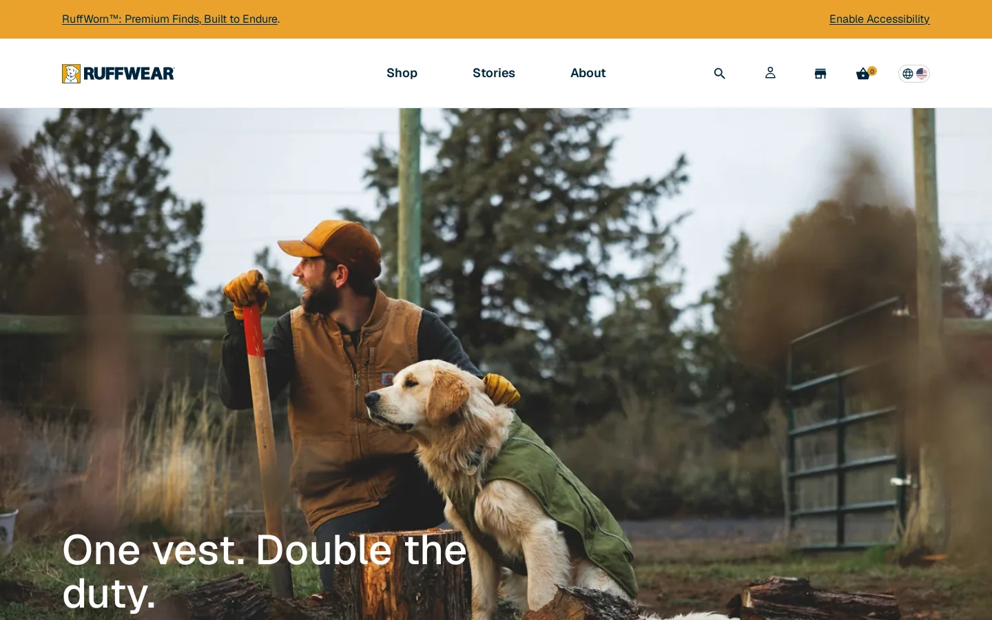 Ruffwear Homepage screenshot