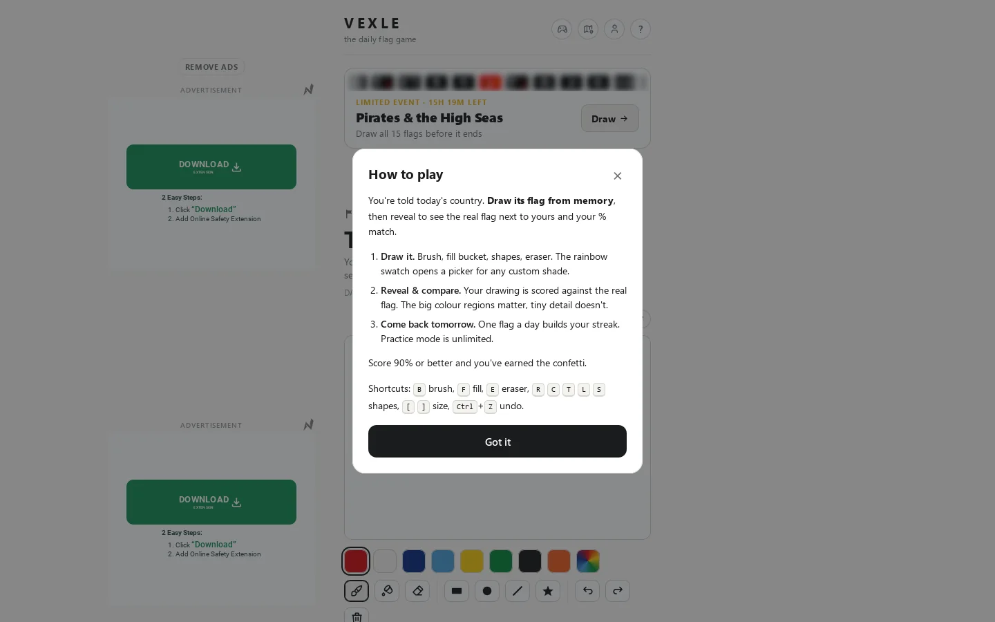 Vexle Homepage screenshot