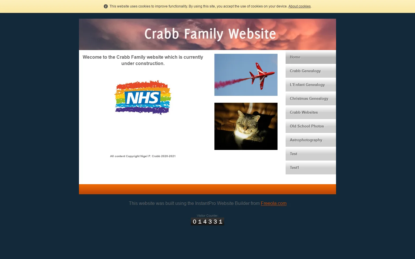 Welcome! Homepage screenshot