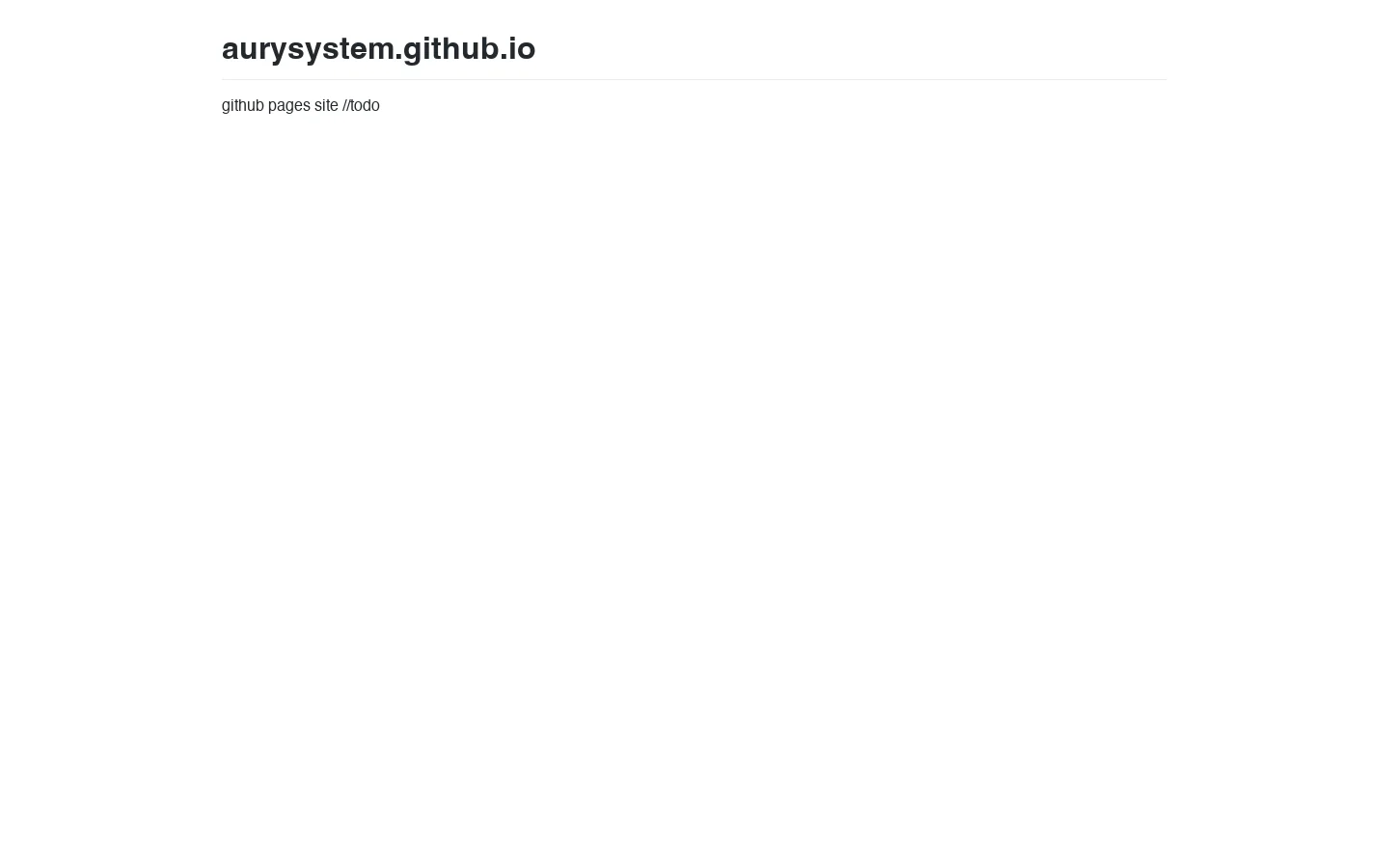 aurysystem.github.io Homepage screenshot