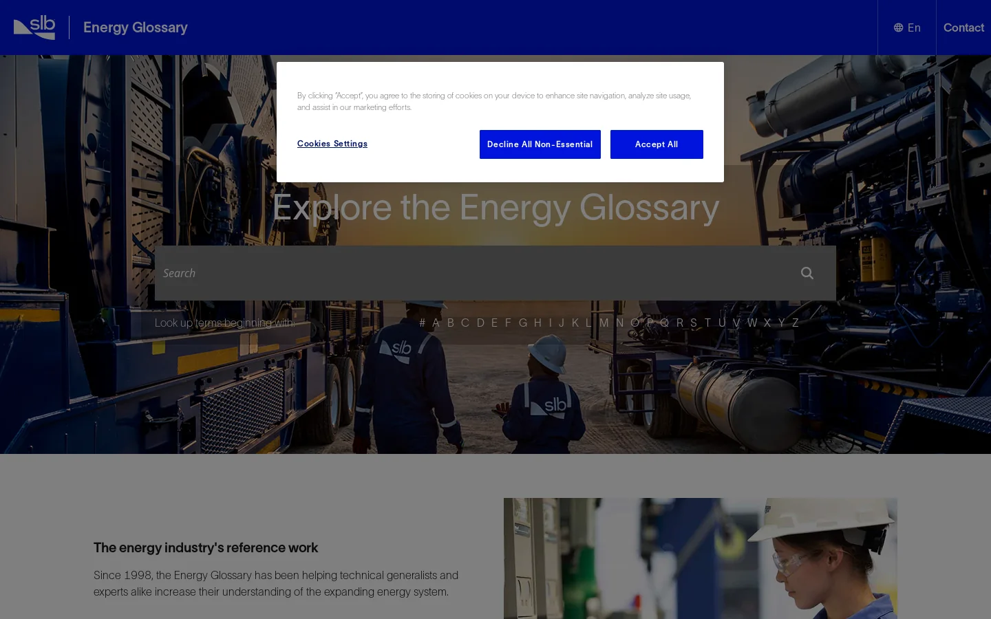 The SLB Energy Glossary | Energy Glossary Homepage screenshot