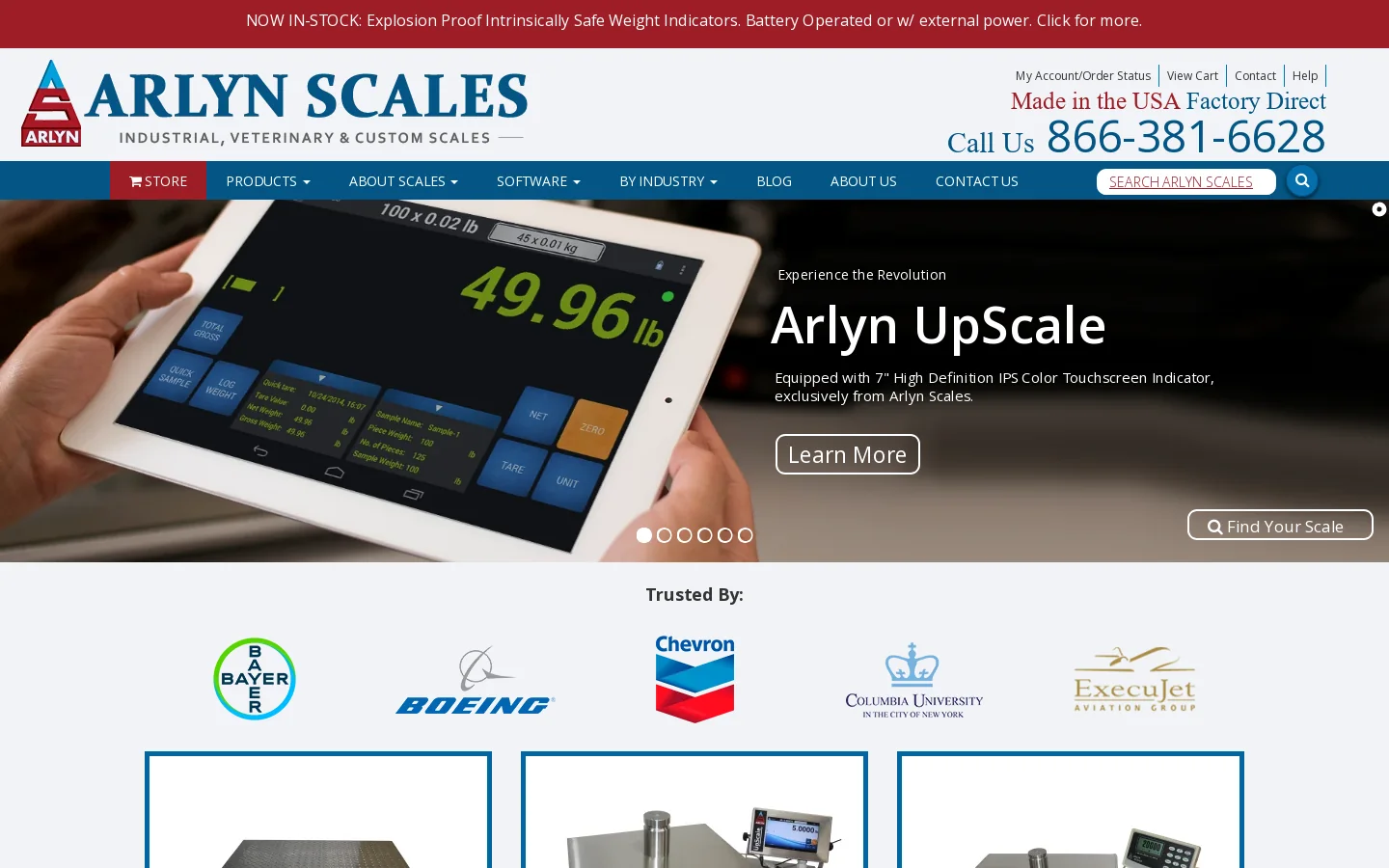 Industrial Scales | Custom Weighing Solutions┃Arlyn Scales Homepage screenshot