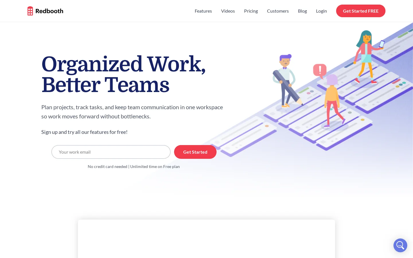 Online Team Collaboration Software, Tools - SMBs to Enterprise Homepage screenshot
