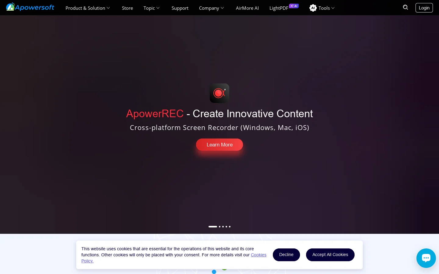 Apowersoft Homepage screenshot