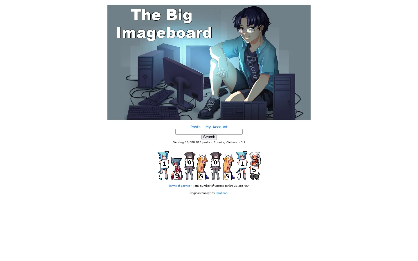 The Big ImageBoard (TBIB) Homepage screenshot
