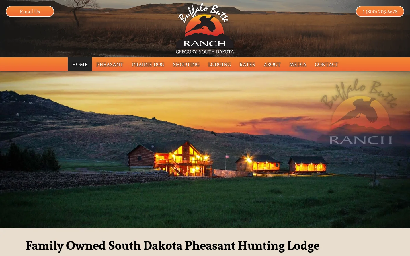 Buffalo Butte Ranch Homepage screenshot