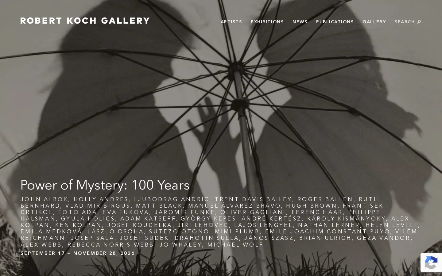 Robert Koch Gallery - San Francisco Art Gallery Homepage screenshot