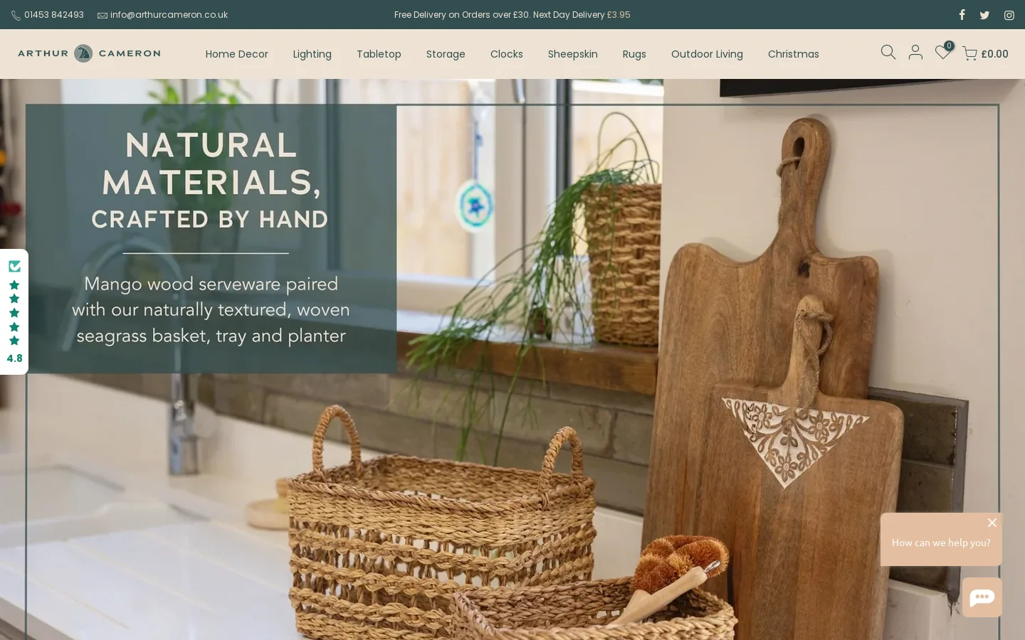 Arthur Cameron Homepage screenshot