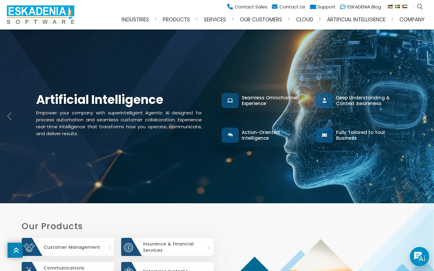 ESKADENIA Software Homepage screenshot