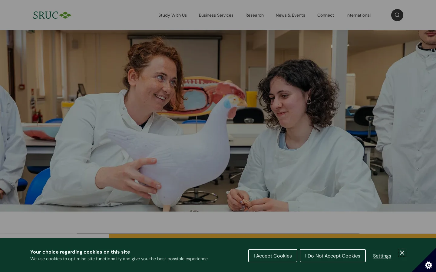 SRUC Homepage screenshot