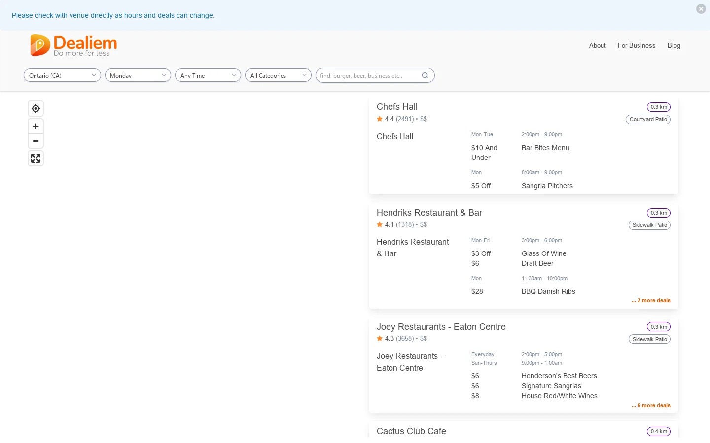 Dealiem Homepage screenshot