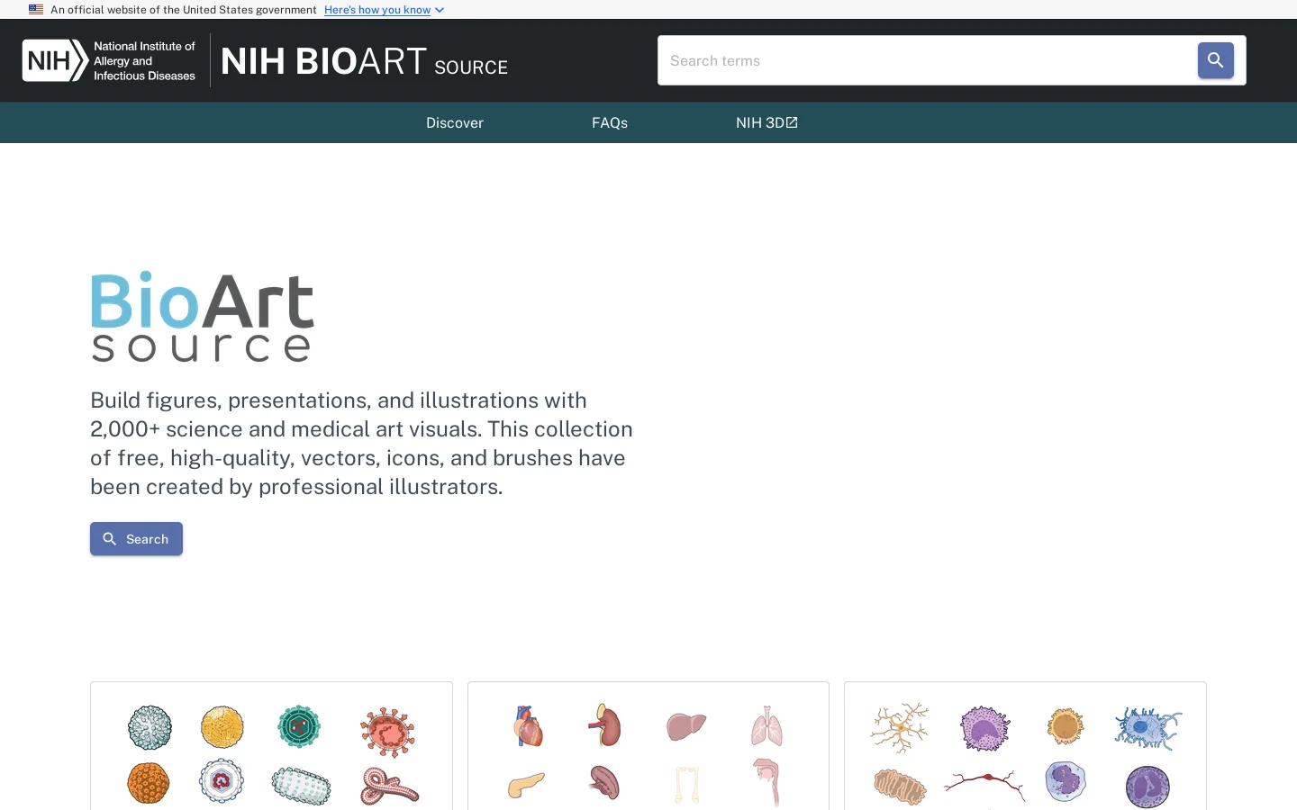 BioArt Homepage screenshot