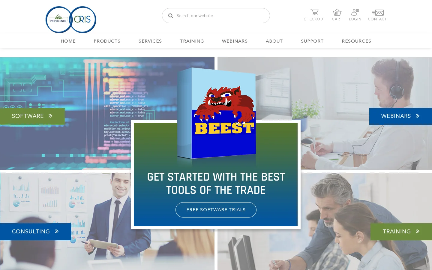 Providence-Oris Homepage screenshot