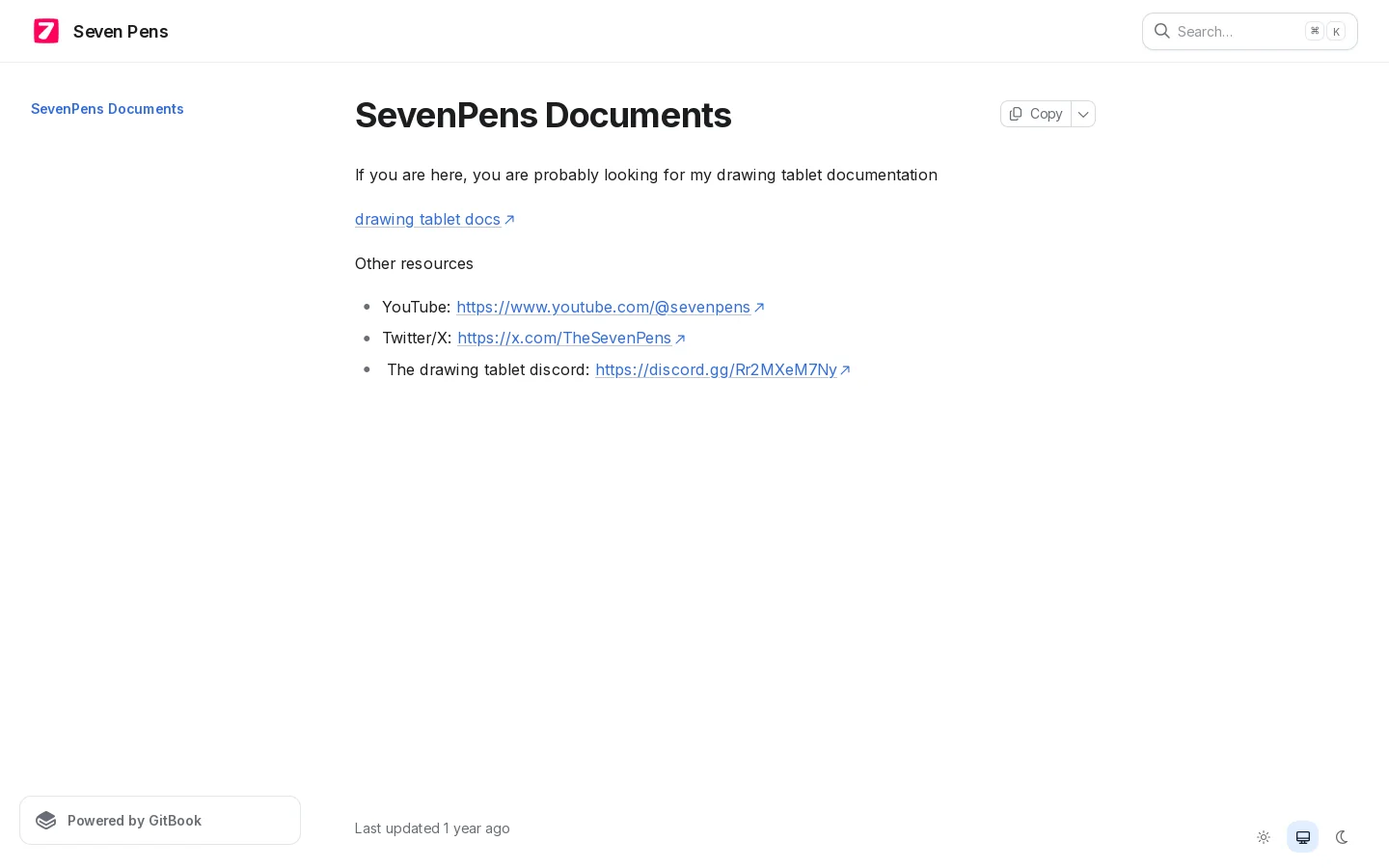 SevenPens Documents | Seven Pens Homepage screenshot