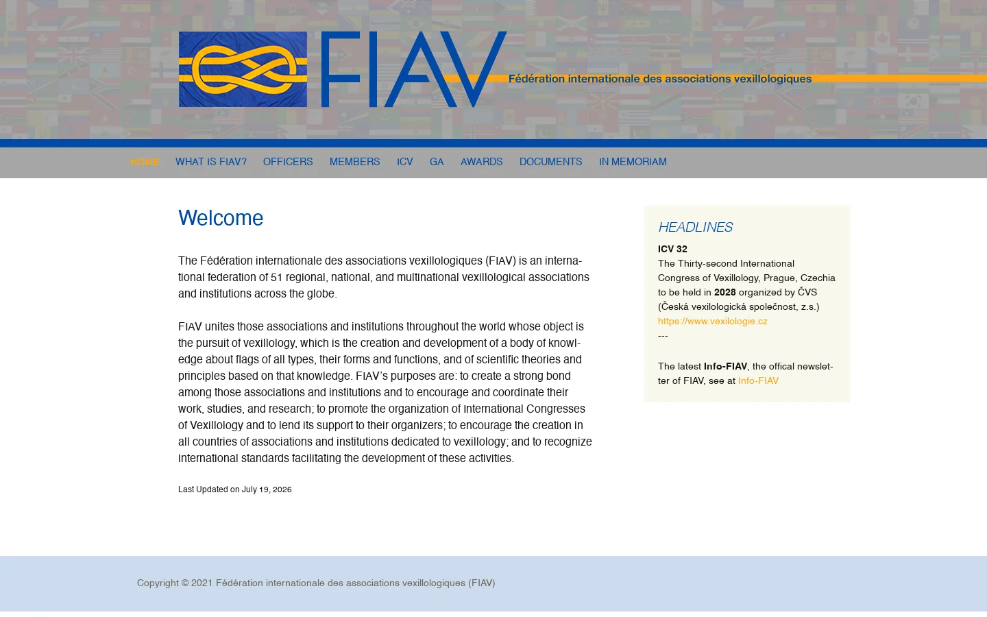 FIAV.org Homepage screenshot