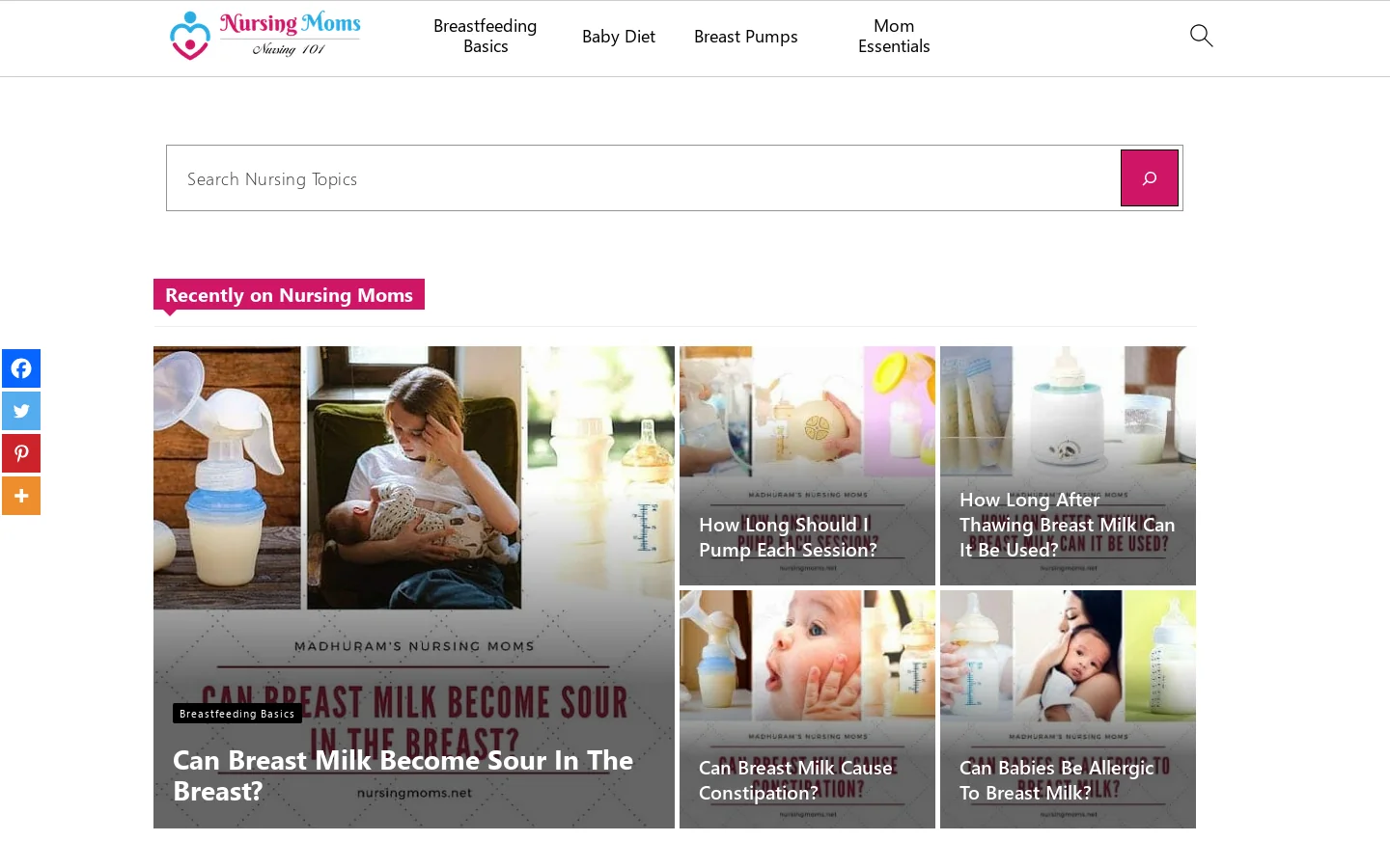Welcome To Nursing Moms | Nursing Online Portal Homepage screenshot
