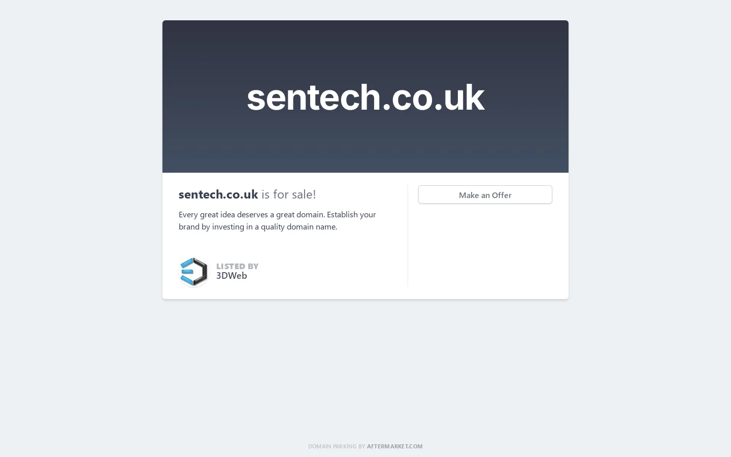 Aftermarket.com | The domain sentech.co.uk is for sale! Homepage screenshot