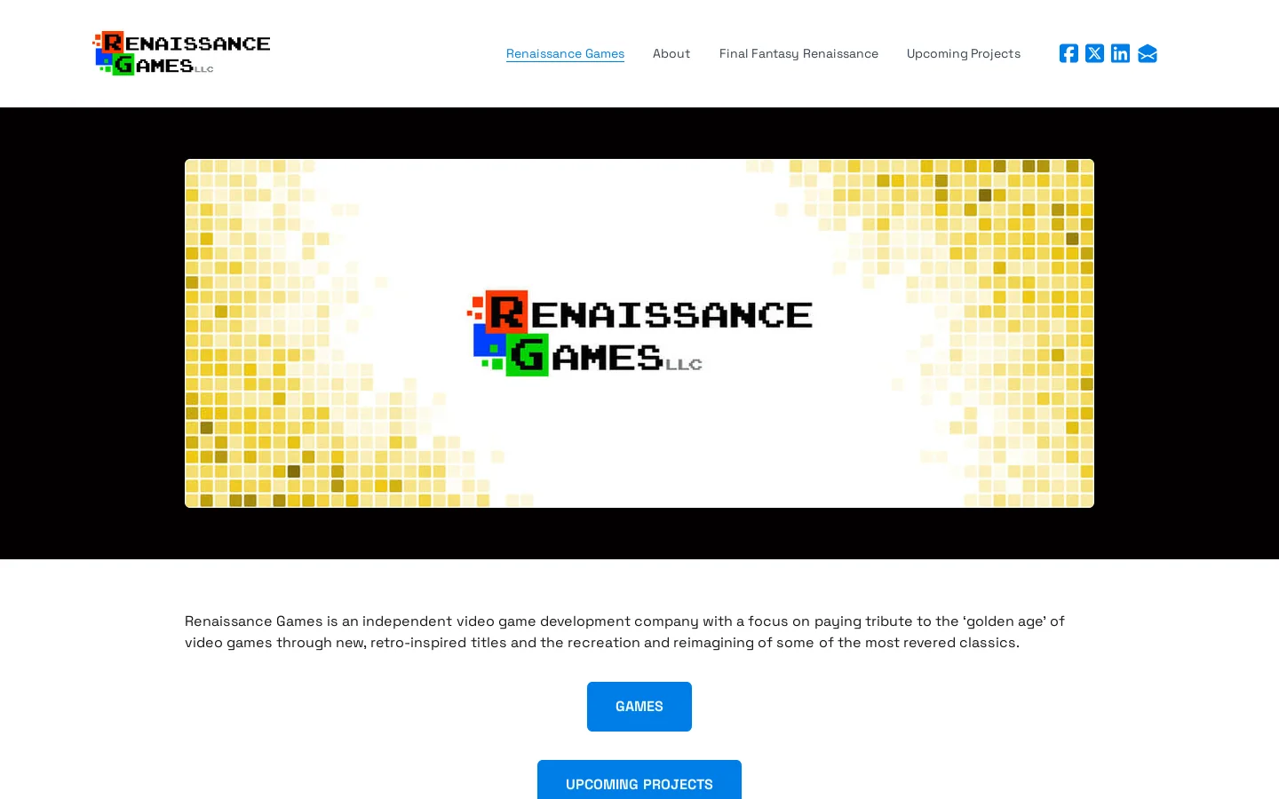 Renaissance Games - Renaissance Games Homepage screenshot