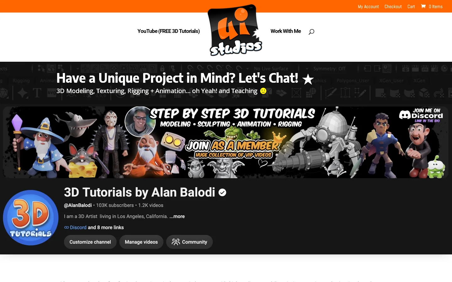3D Asset Store Homepage screenshot