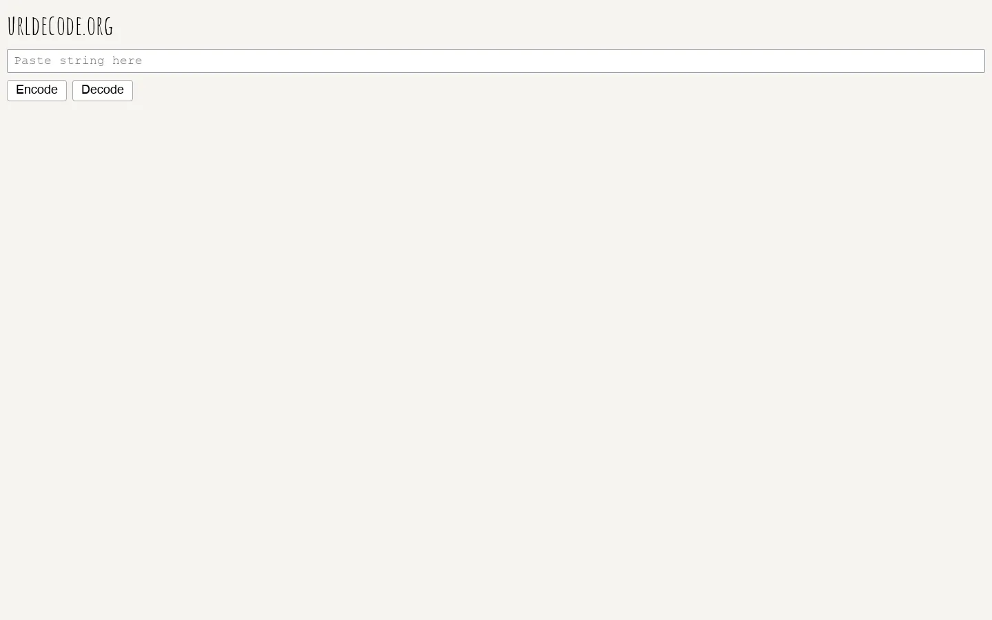 urldecode.org Homepage screenshot