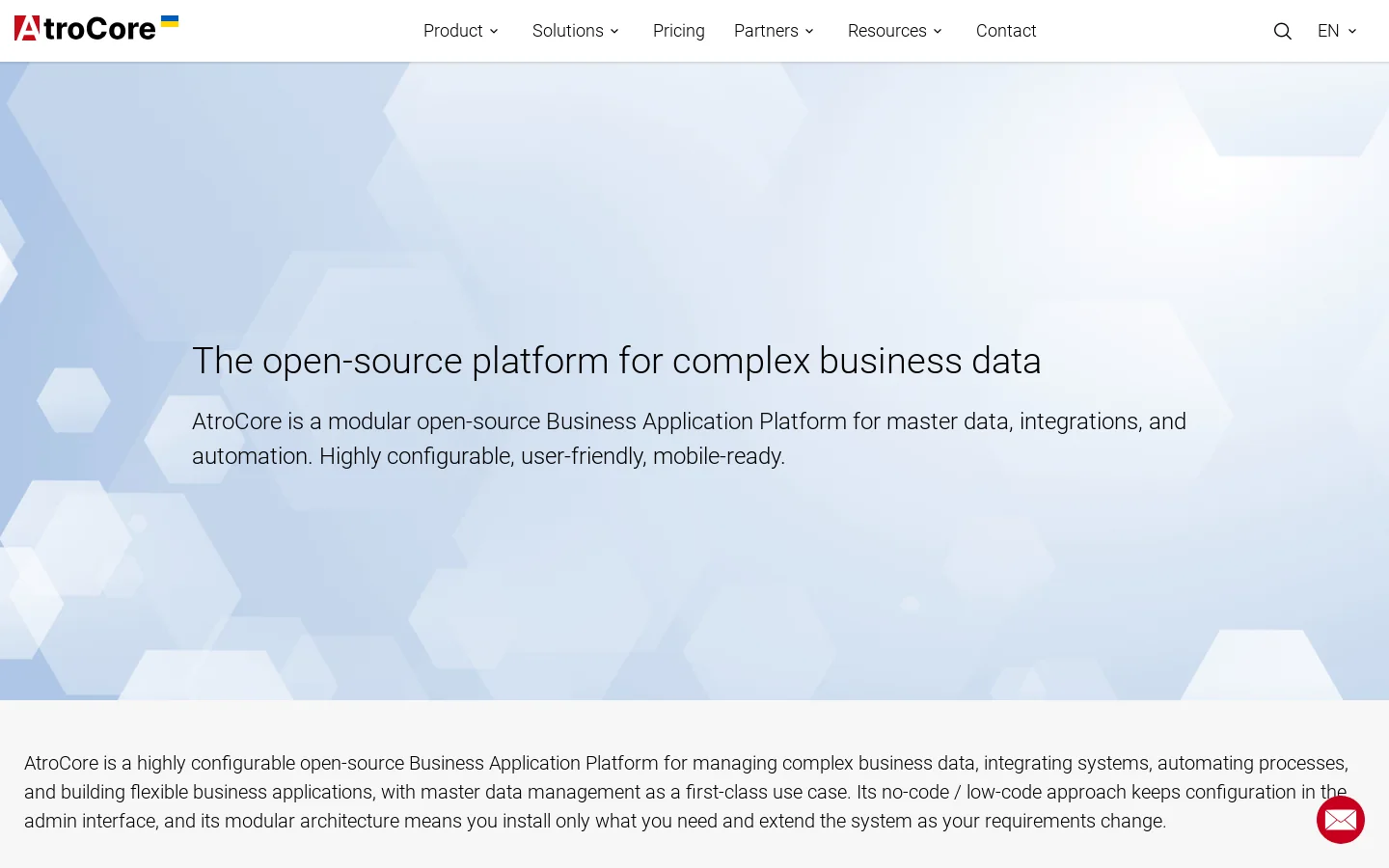 AtroCore GmbH Homepage screenshot