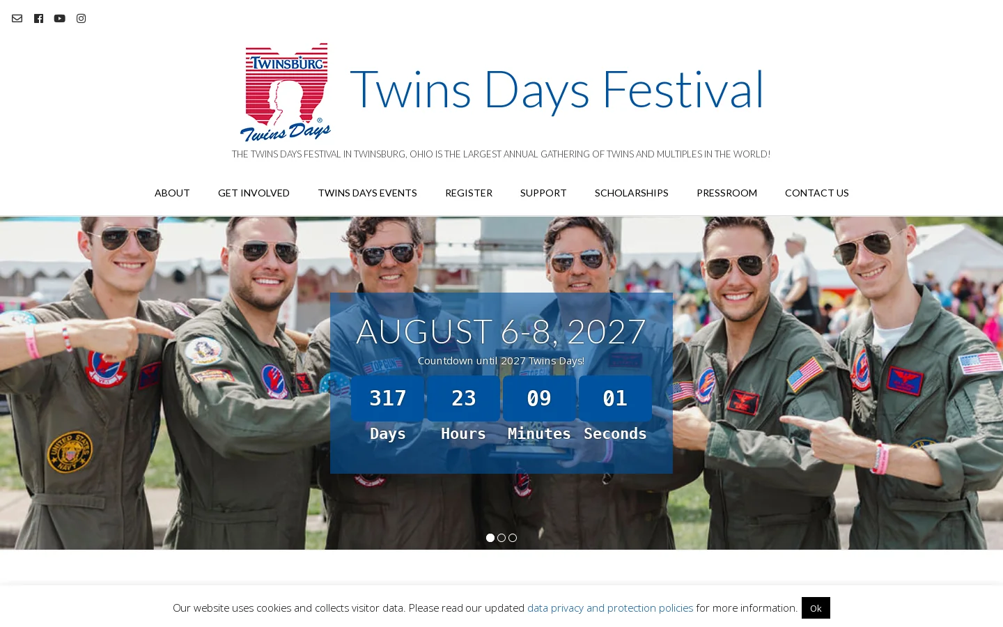 Twins Days Festival Homepage screenshot