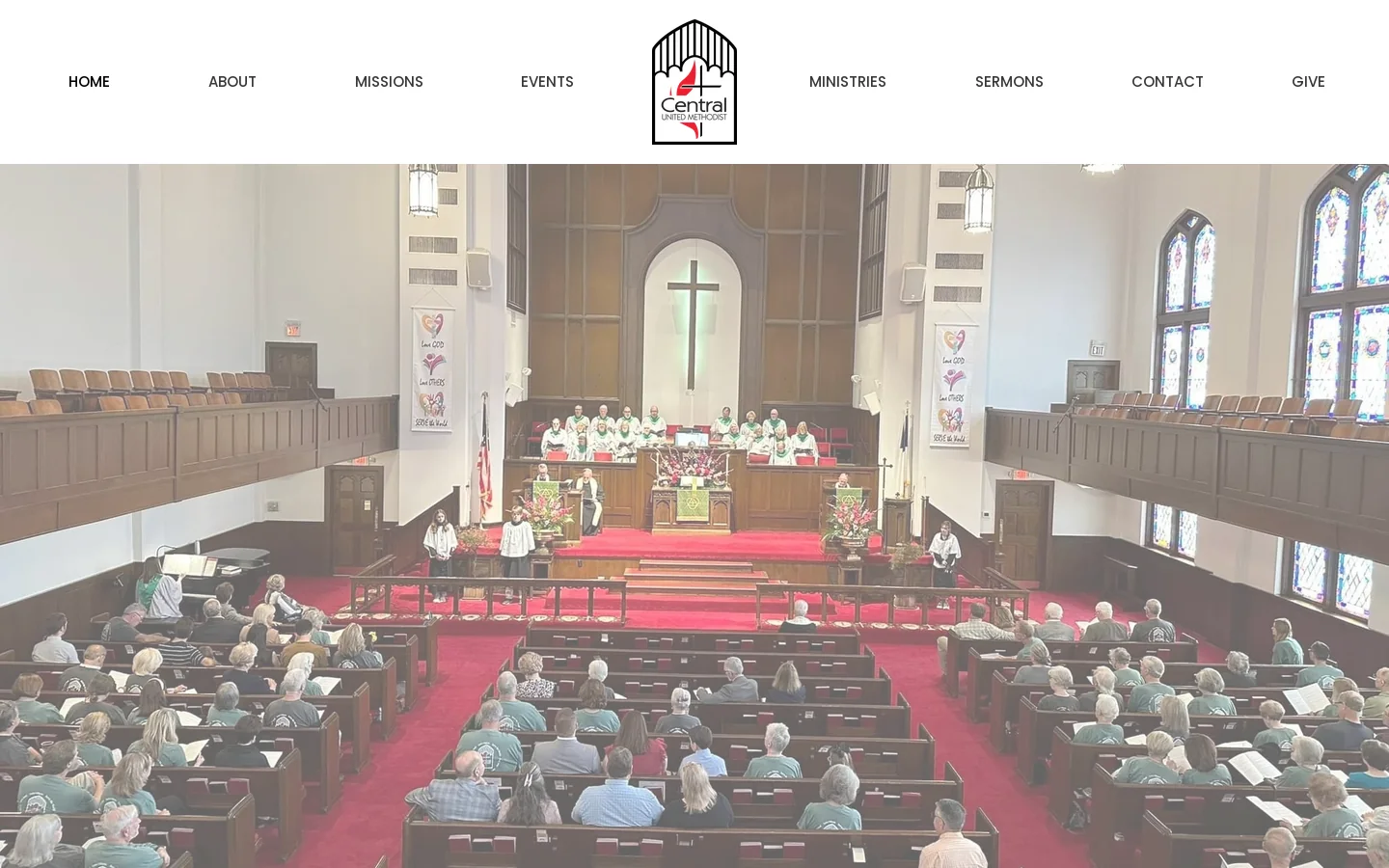 Central United Methodist Church Homepage screenshot