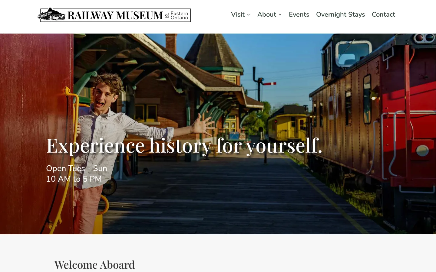 The Premiere Railway Museum in Eastern Ontario Homepage screenshot