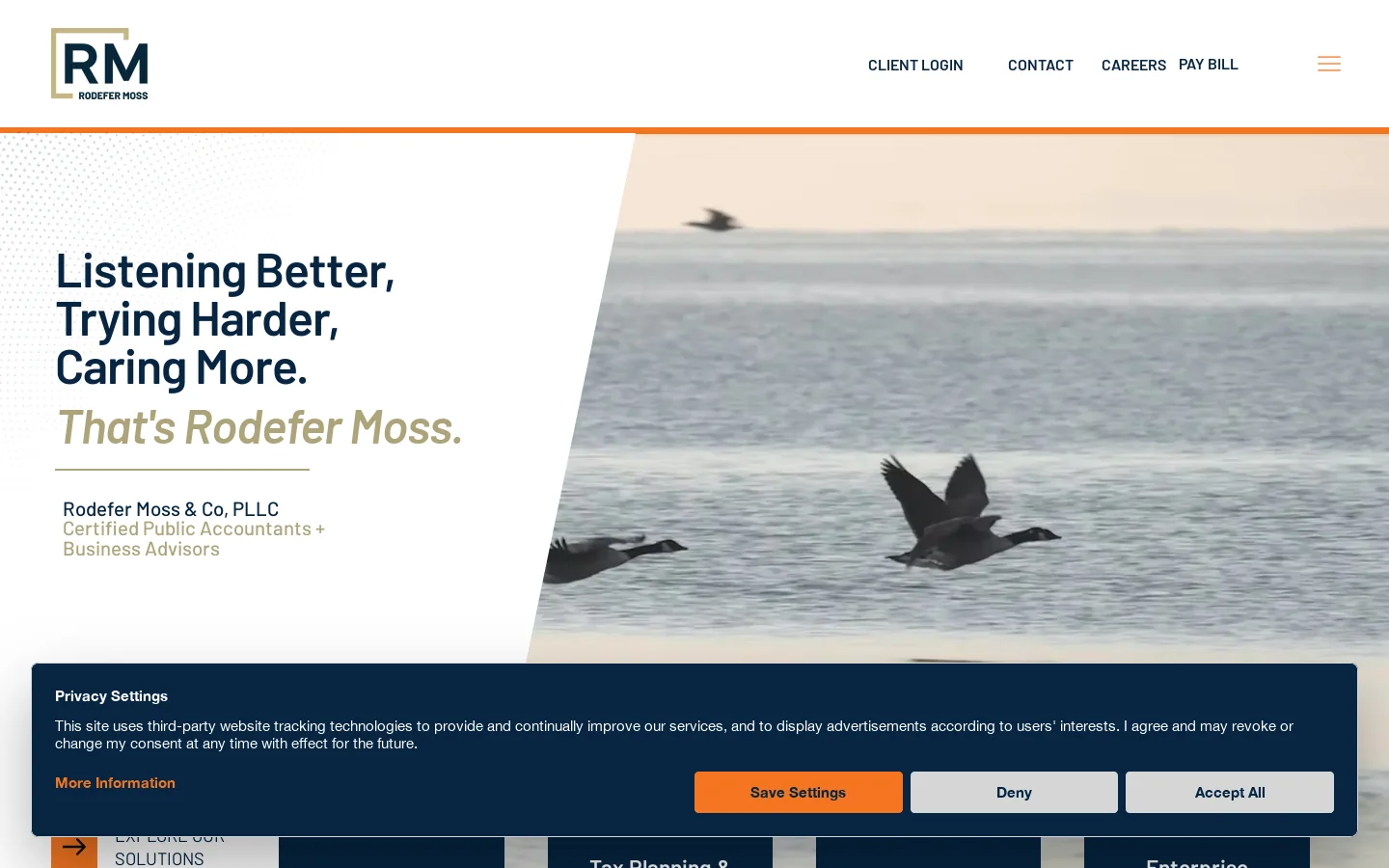 Rodefer Moss Homepage screenshot