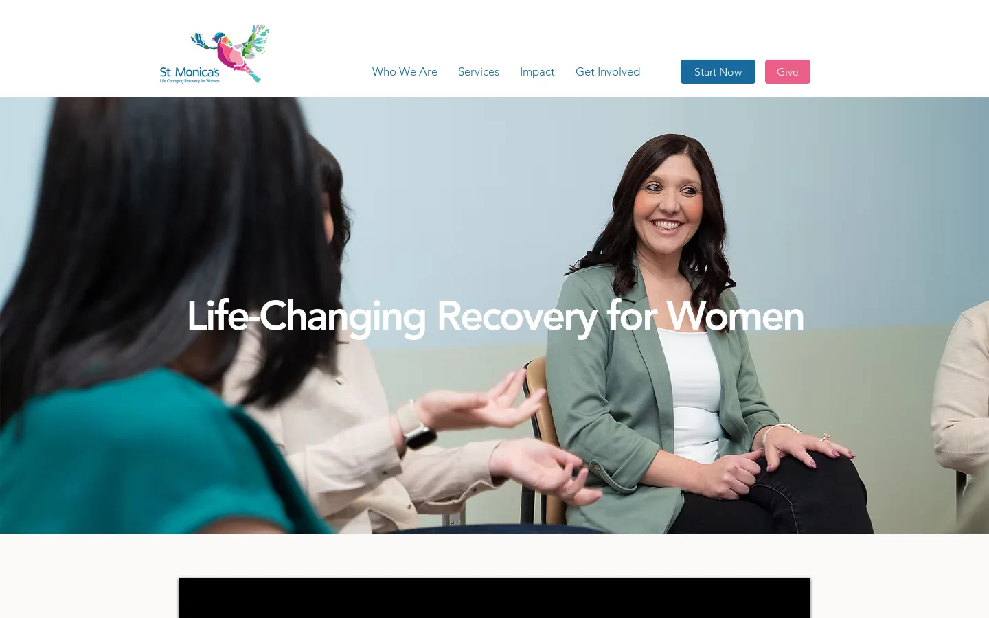 St. Monica's Homepage screenshot