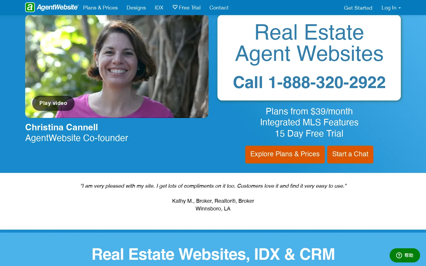 Real Estate Agent Websites With IDX and CRM | Affordable | Amazing Support Homepage screenshot