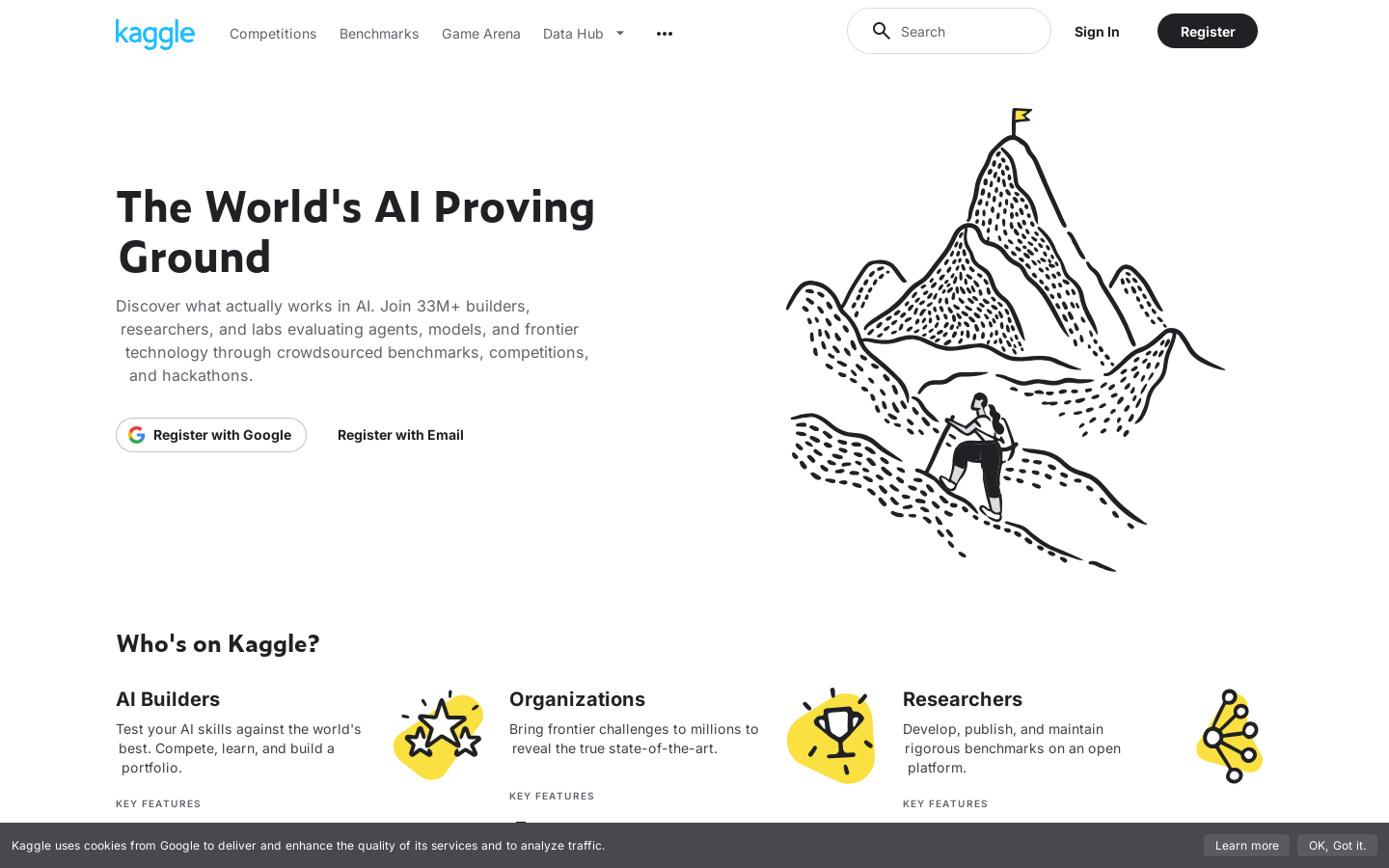 Kaggle Homepage screenshot