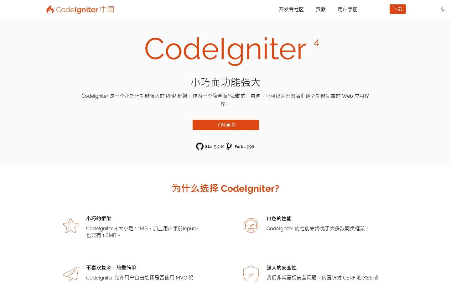 CodeIgniter 中国 Homepage screenshot