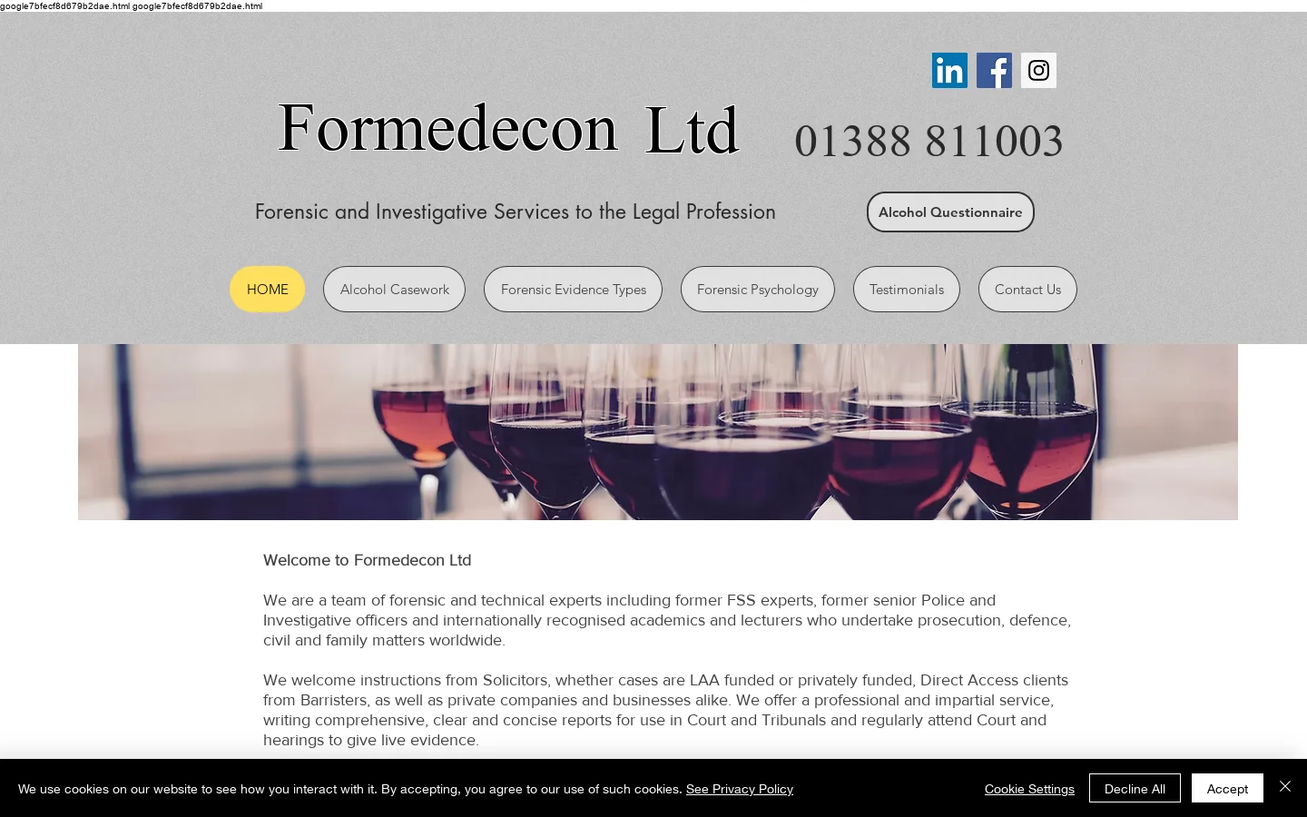 Formedecon LTD Homepage screenshot