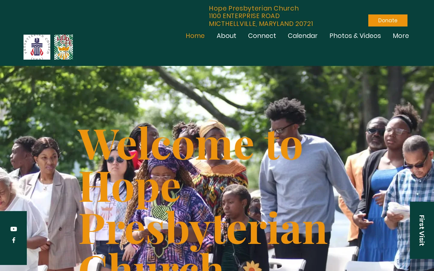 Home | Hope Presbyterian Homepage screenshot