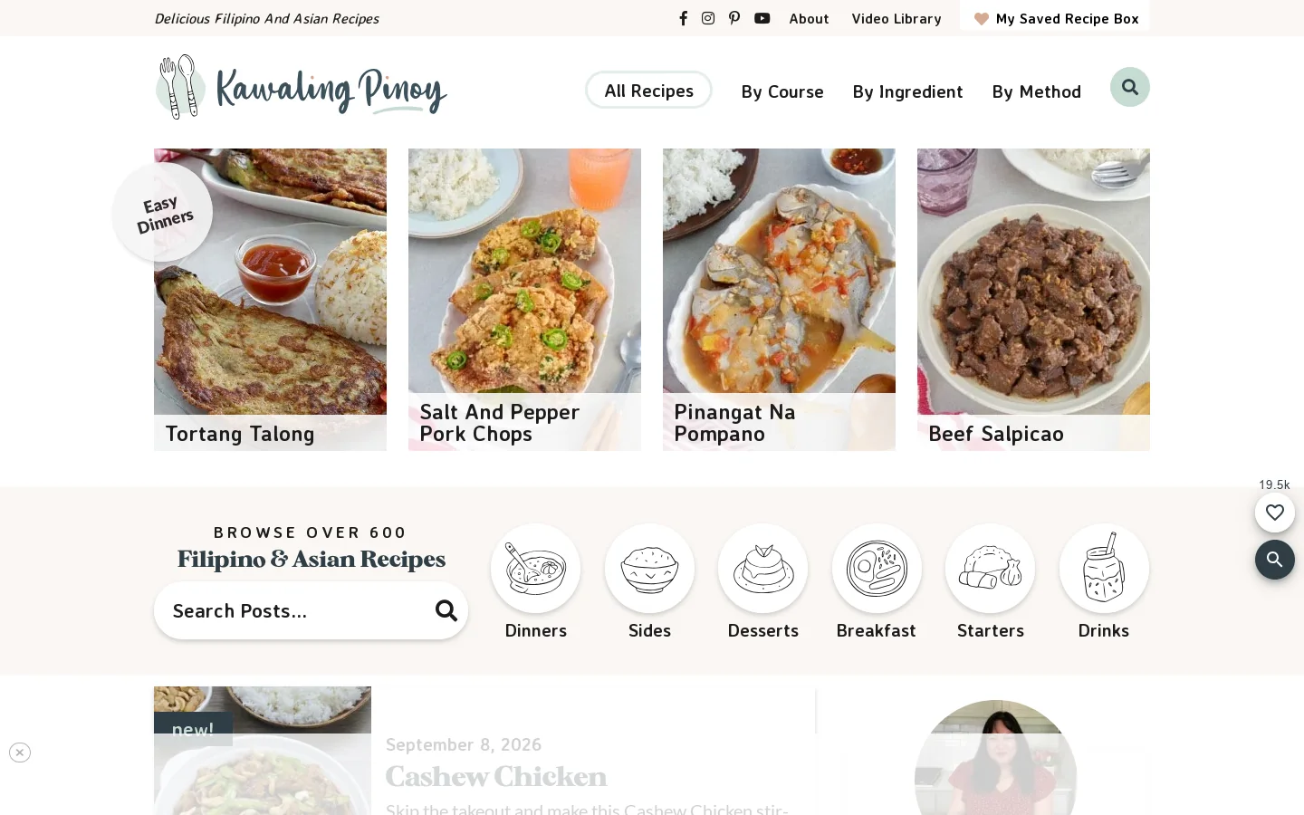 Kawaling Pinoy Homepage screenshot
