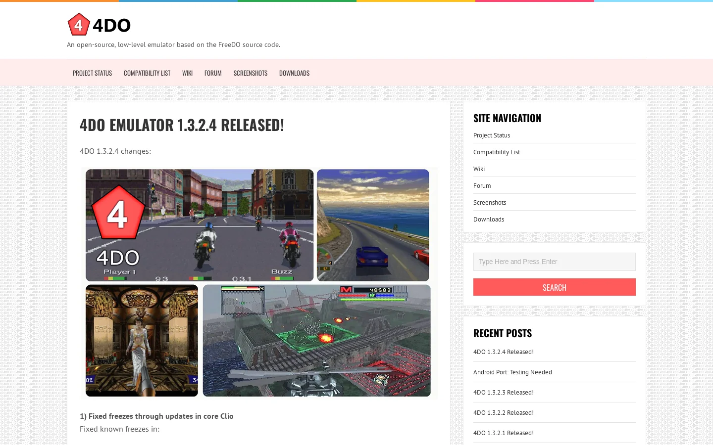 4DO Emulator • Panasonic 3DO Emulator® Homepage screenshot