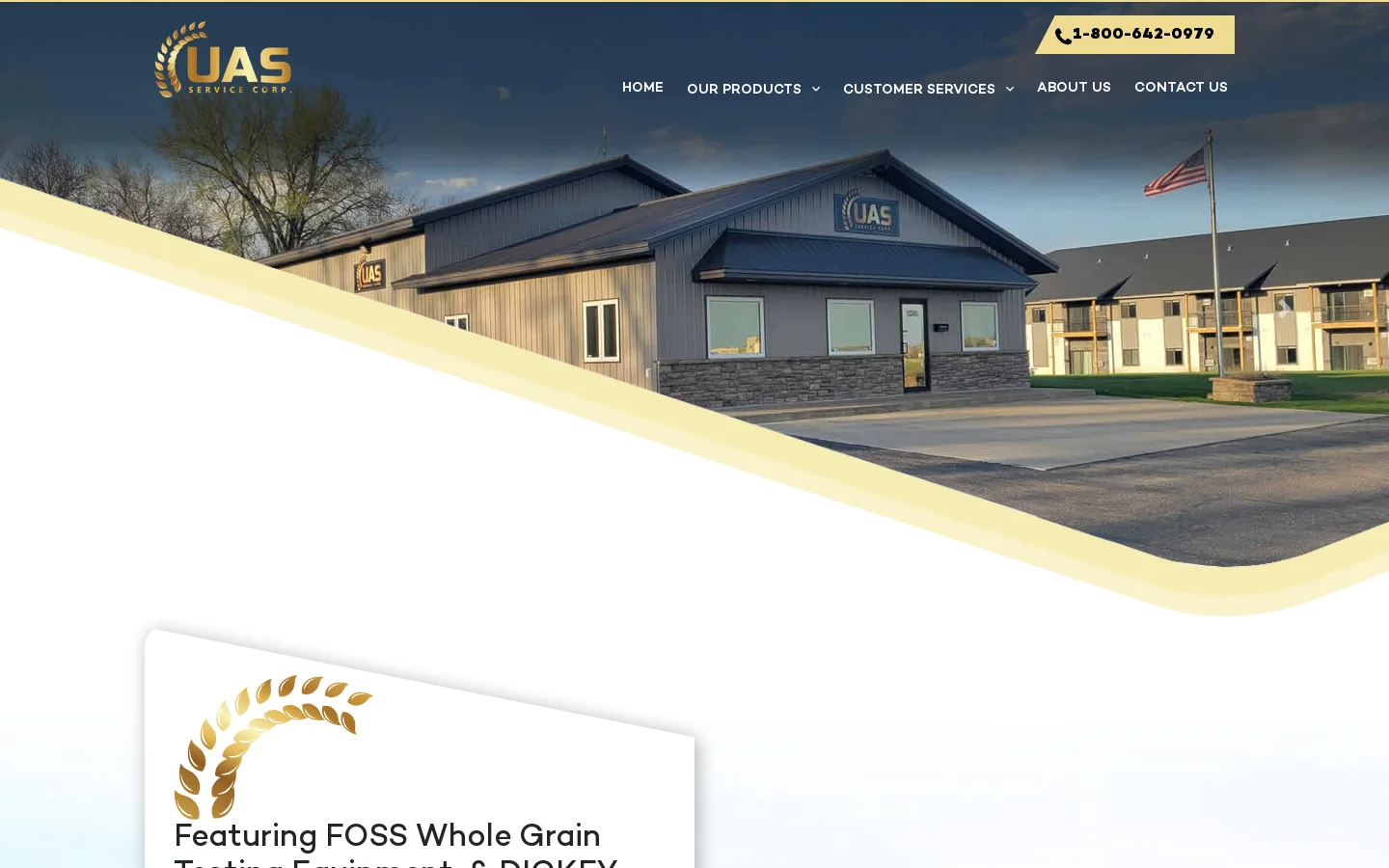 UAS Service Homepage screenshot