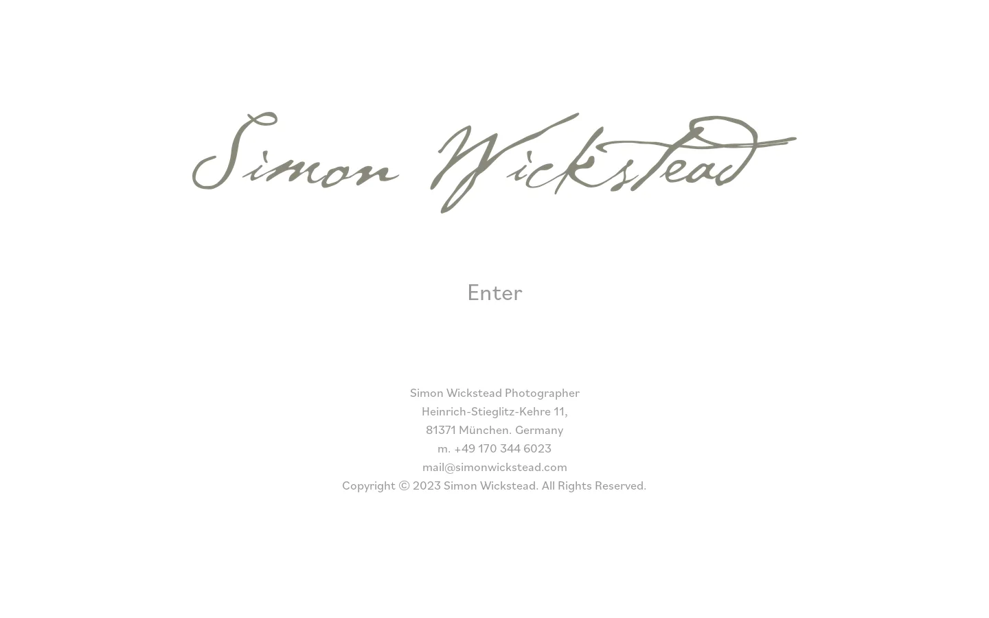 Simon Wickstead Photographer Homepage screenshot