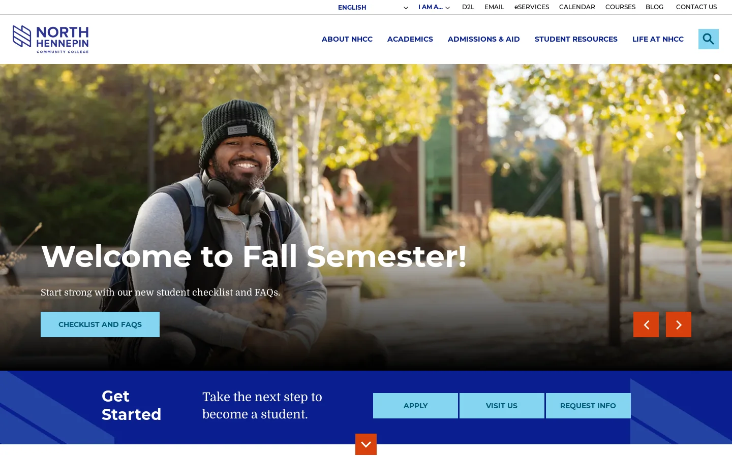 Community College in Minnesota | North Hennepin C.C. Homepage screenshot