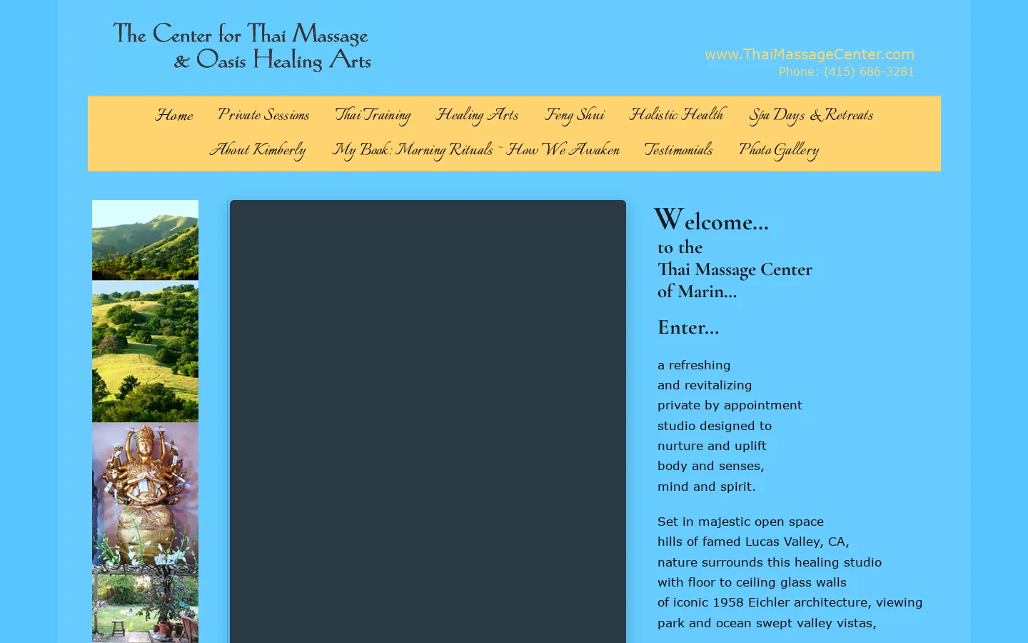 The Center for Thai Massage & Oasis Healing Arts - The Center for Thai Massage Homepage screenshot