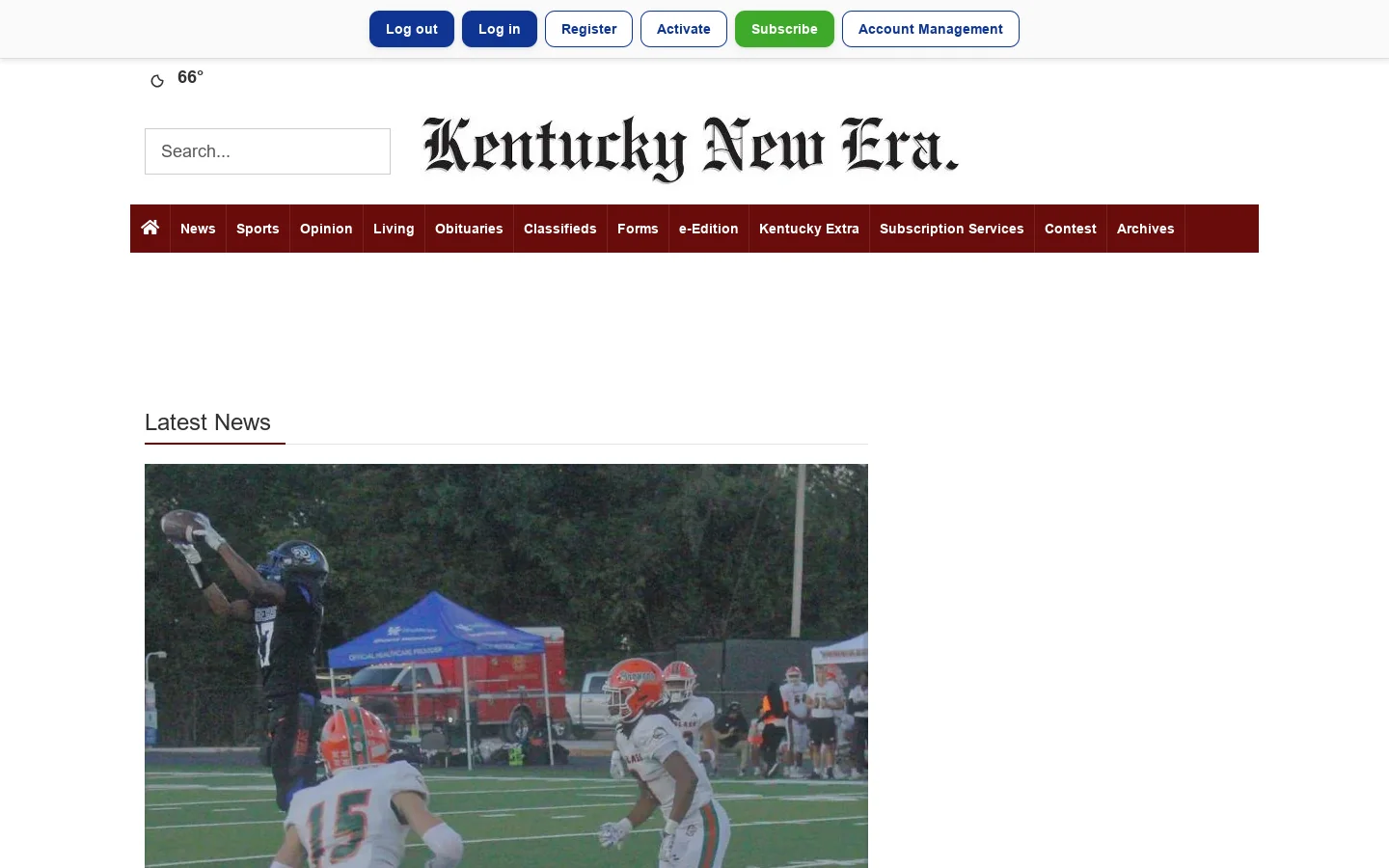 Kentucky New Era Homepage screenshot