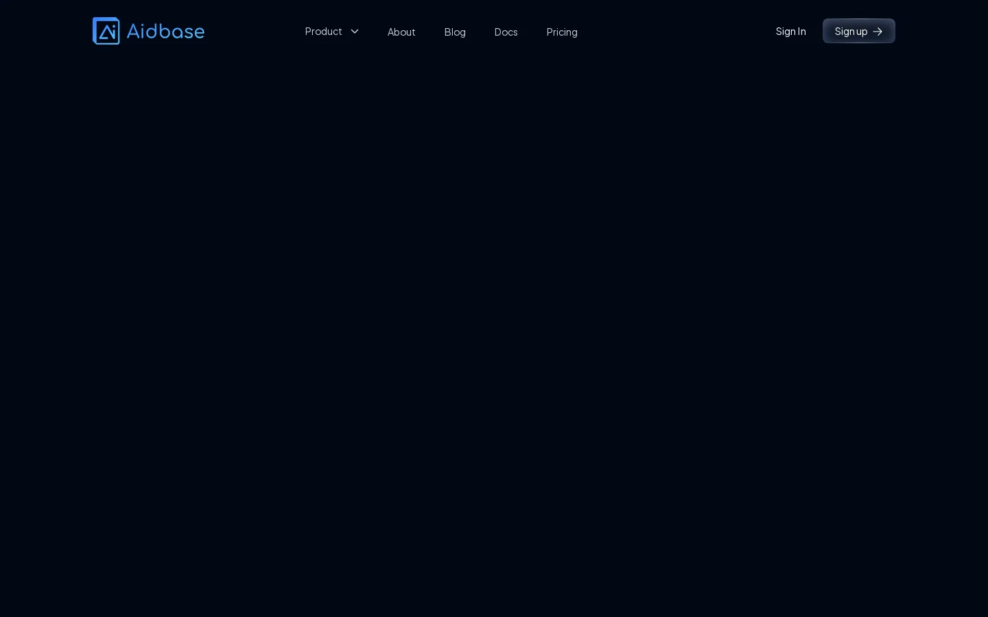Aidbase Homepage screenshot