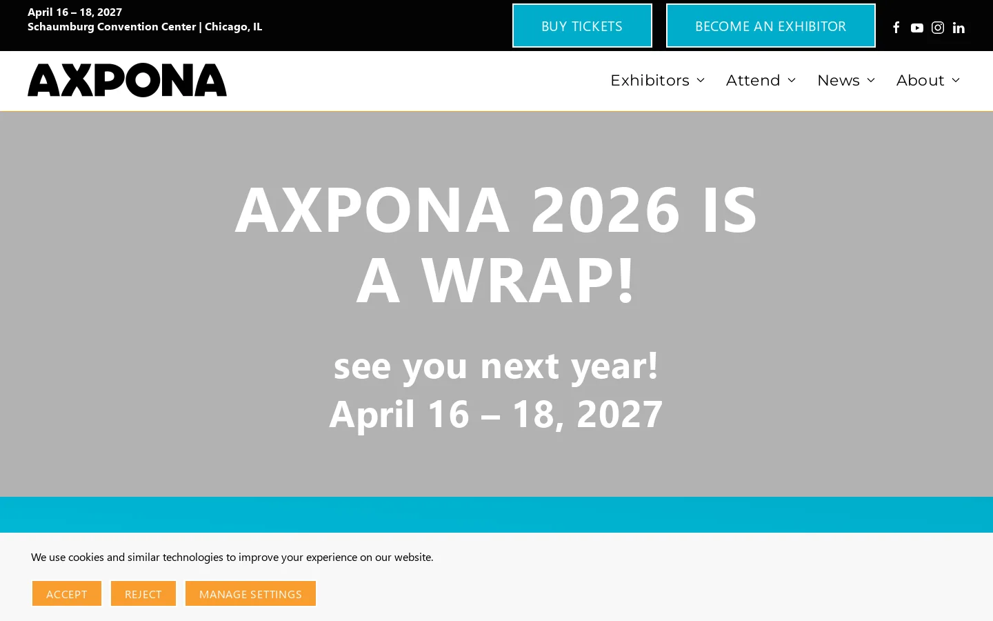 AXPONA Homepage screenshot